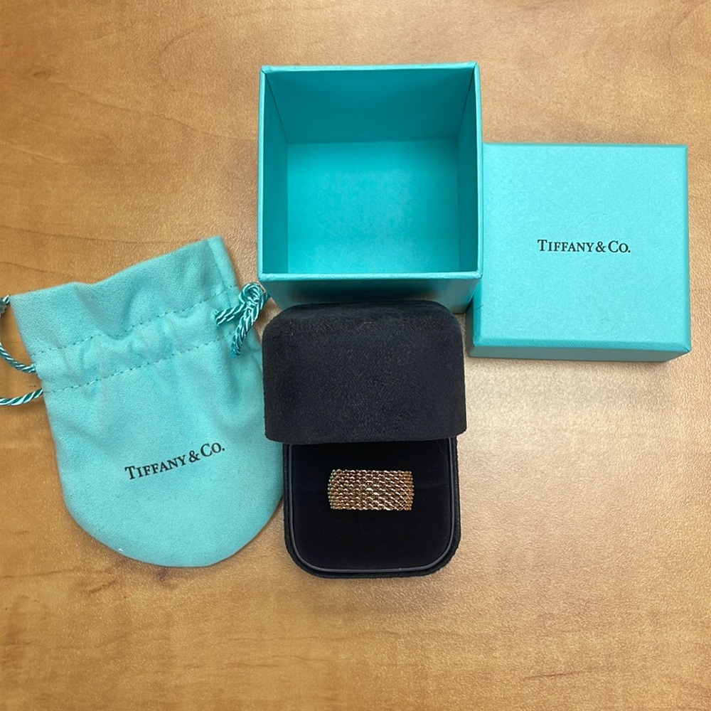 Tiffany & Co Rubedo Sommerset Mesh Ring - Size 5